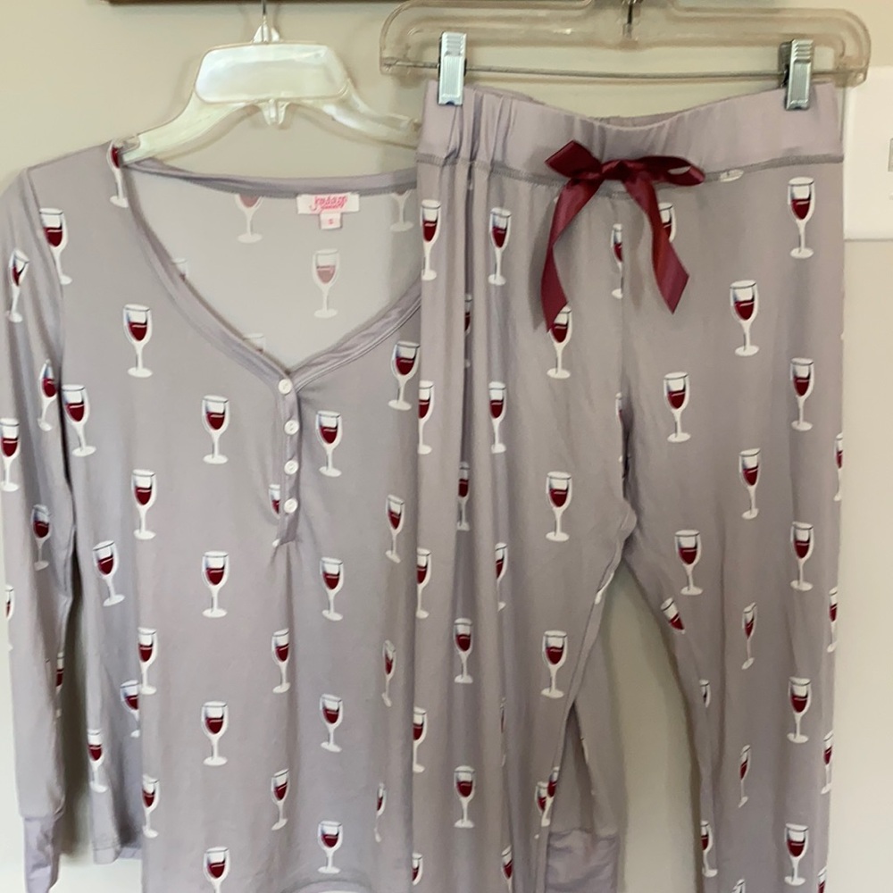 Silky Wine Pajama Set